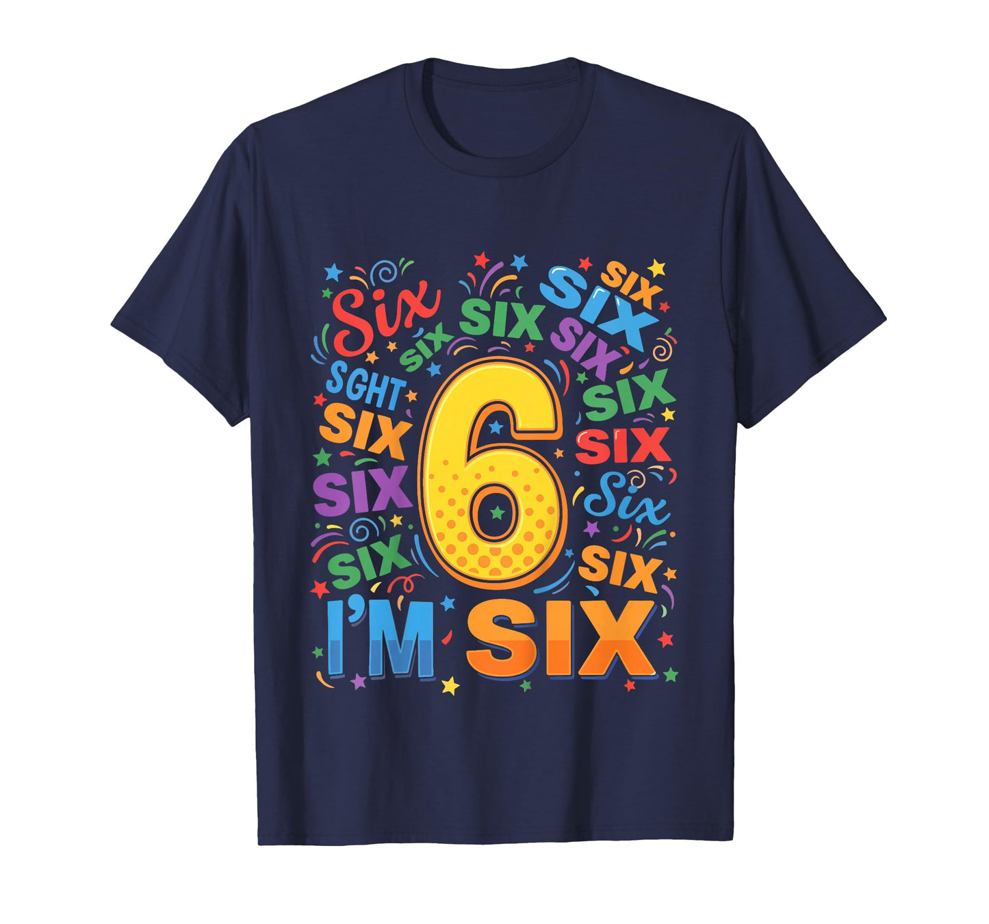Kids 6th Birthday Shirt Boy 6yr Six 6 Year Old Girls Kids T-Shirt