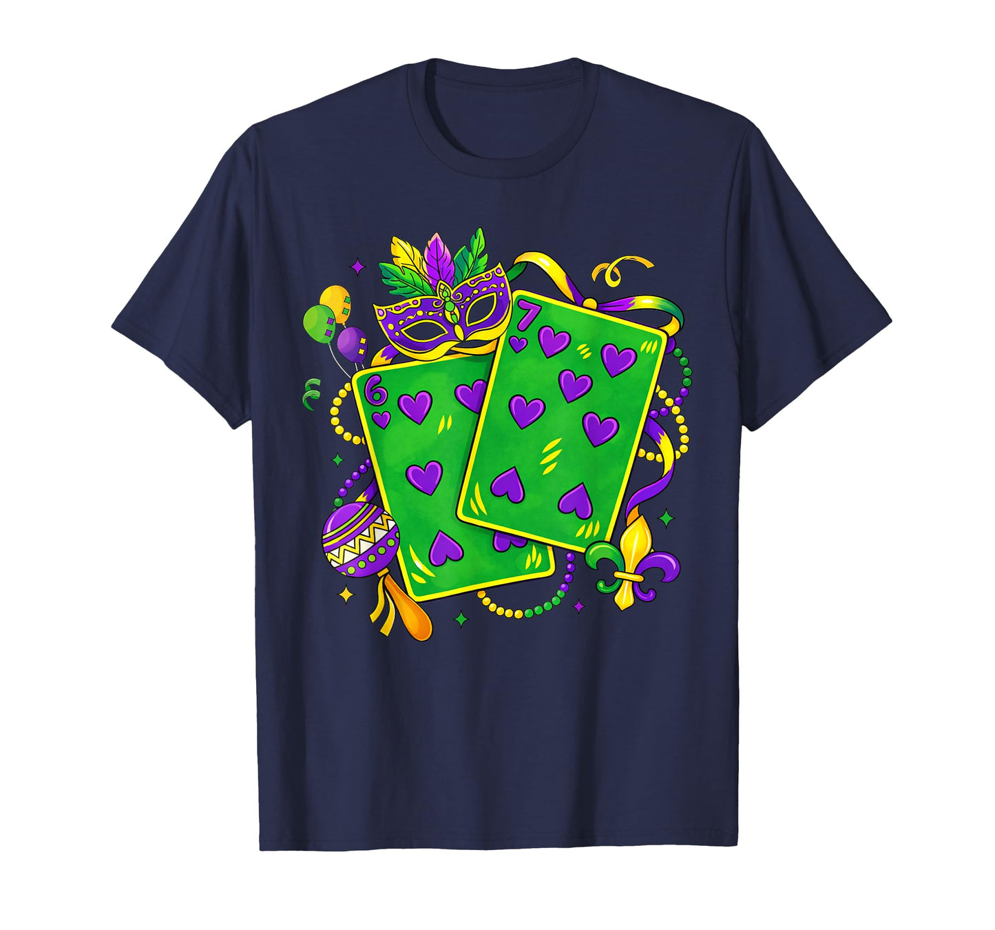 Six Seven 67 Mardi Gras Funny Mardi Gras Parade Men Women T-Shirt