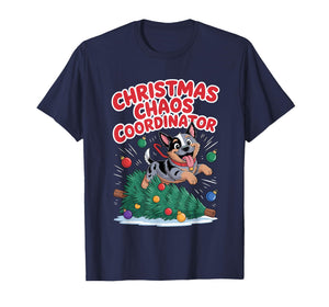 Christmas Chaos Coordinator Funny Australian Cattle Dog T-Shirt