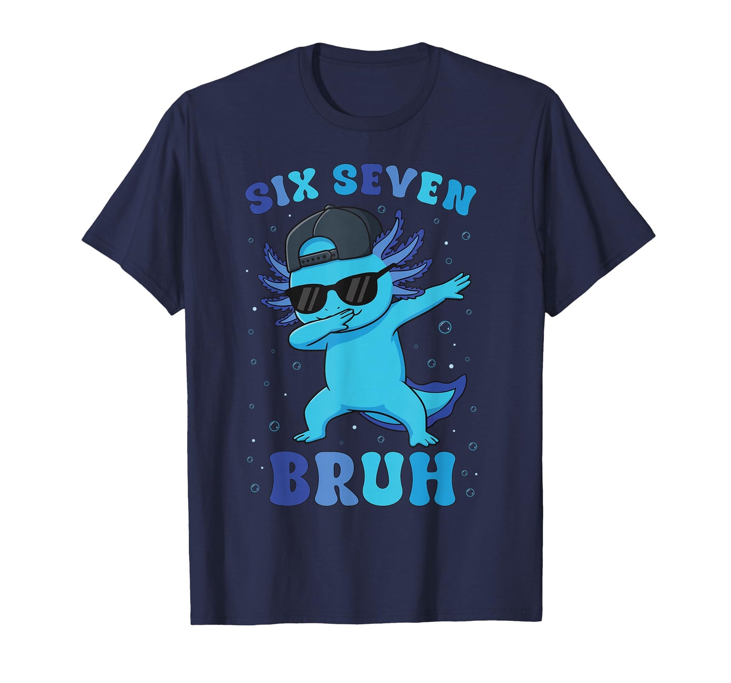Six Seven 6 7 Meme Cool Dabbing 67 Axolotl Kids Boys Teens T-Shirt