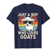 Just A Boy Who Loves Goats Goat Lover Boys Kids T-Shirt