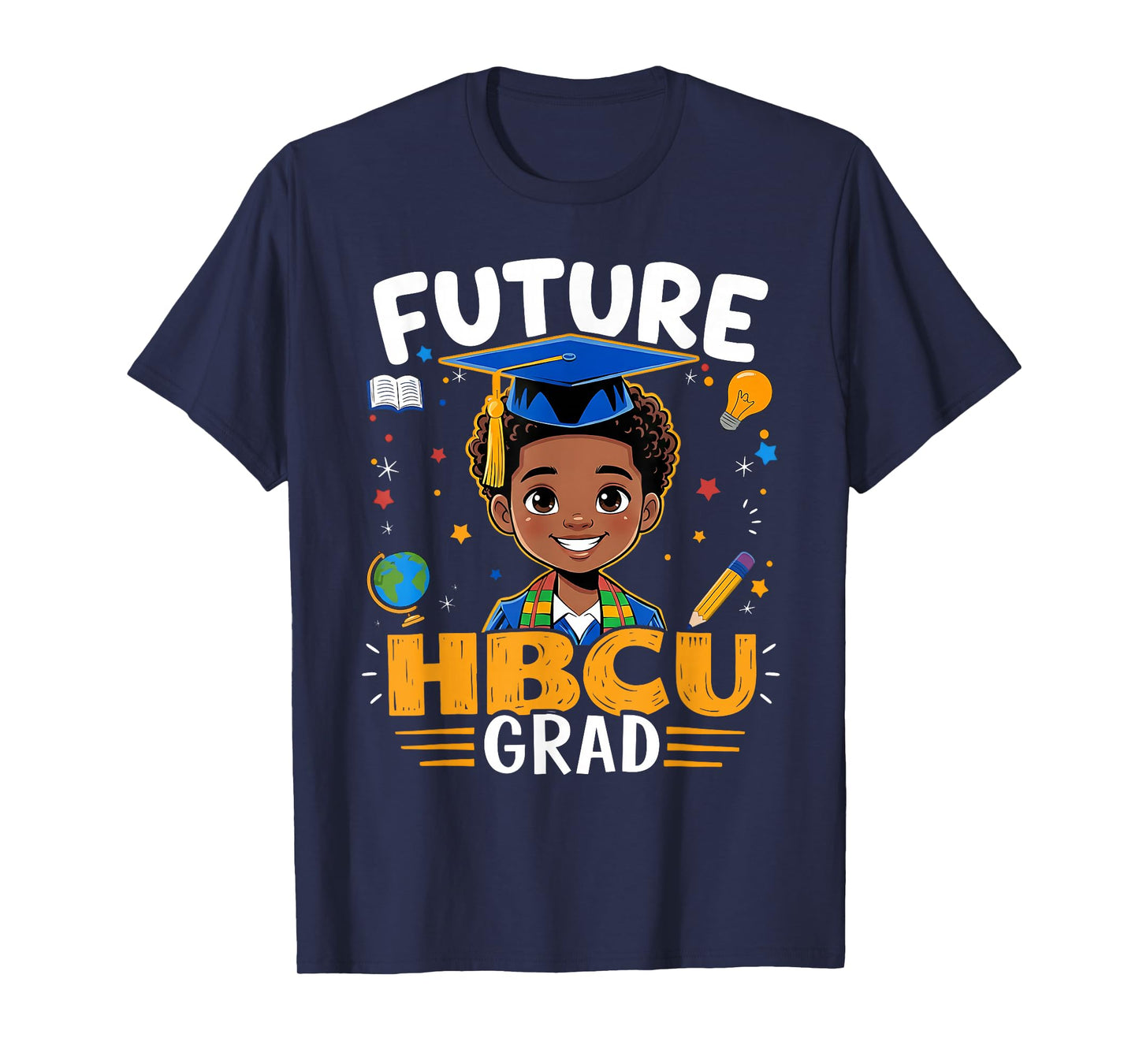 Future HBCU Grad Kids Black Boy Afro Black History Month Kid T-Shirt