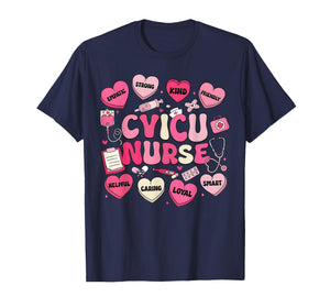 Valentine CVICU Nurse Hearts Coquette Pink Women T-Shirt
