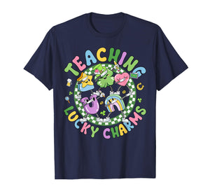 St Patricks Day Teacher Teaching My Lucky Charm Dabbing T-Shirt