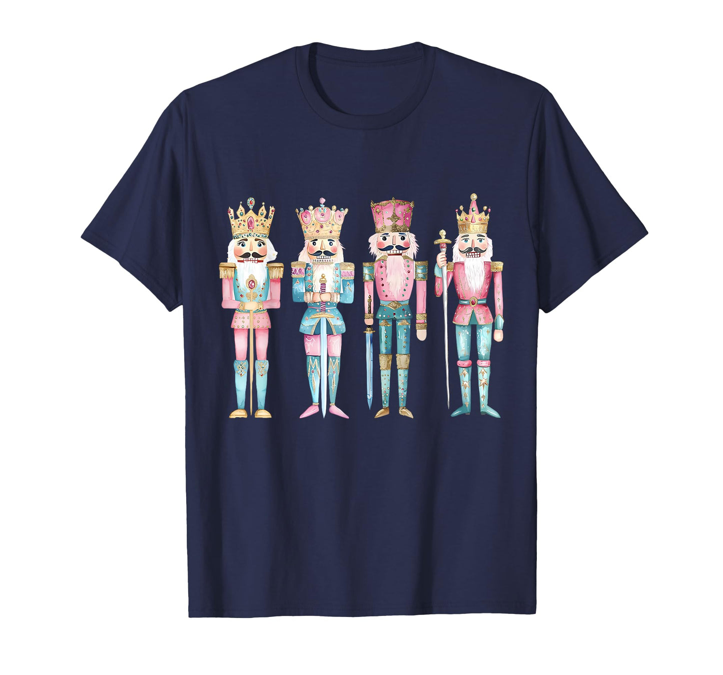 Retro Vintage Pink Nutcrackers Ballet Sugar Plum Fairy Xmas T-Shirt