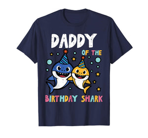 Daddy of Birthday Shark Bday Party Family Matching Dad Men T-Shirt