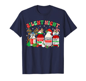 Retro Propofol Silent Night ER ED RN ICU Nurses Christmas T-Shirt