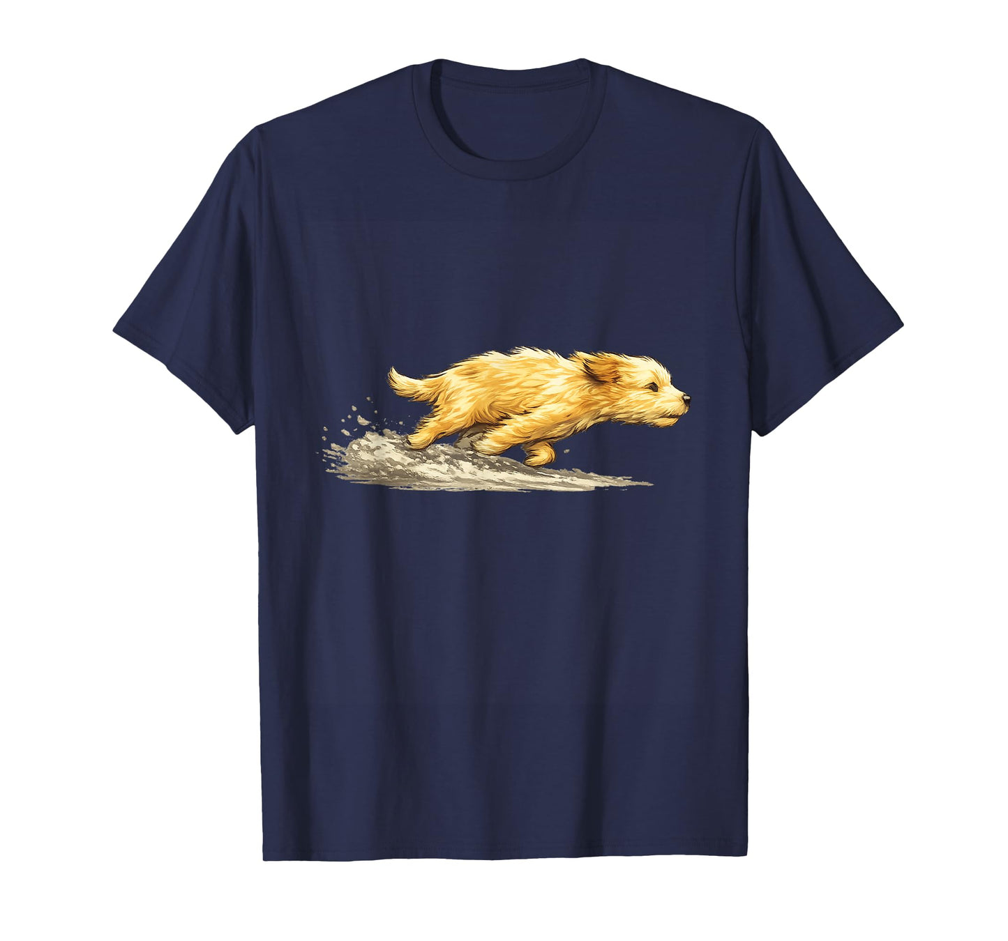 Cute Dog Running | Dog Art Print Running Dog Illustration T-Shirt