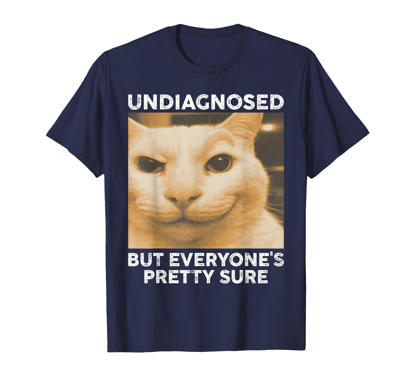 Undiagnosed But Everyone's Pretty Sure Funny Cat Humor Meme T-Shirt