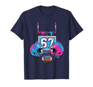 Funny 67 Football Ice Cream Drip 67th Sports Men & Women T-Shirt