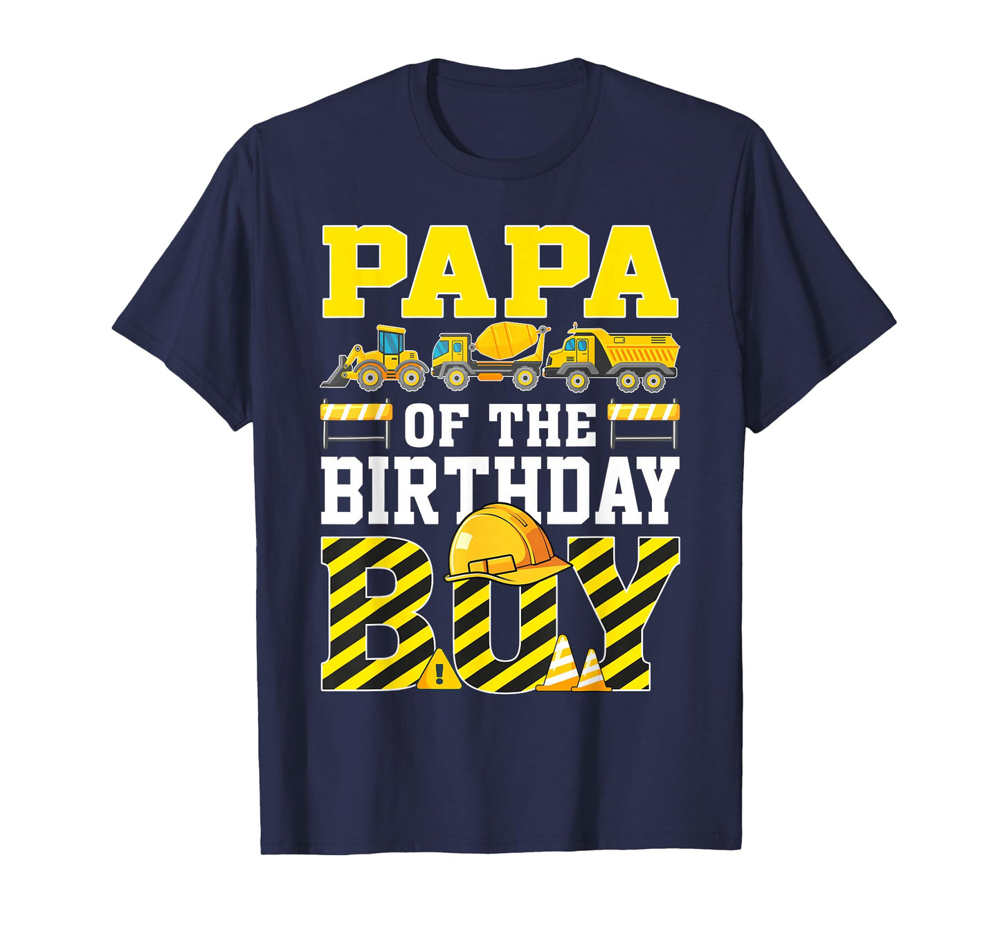 Papa of The Birthday Boy Construction Truck T-Shirt