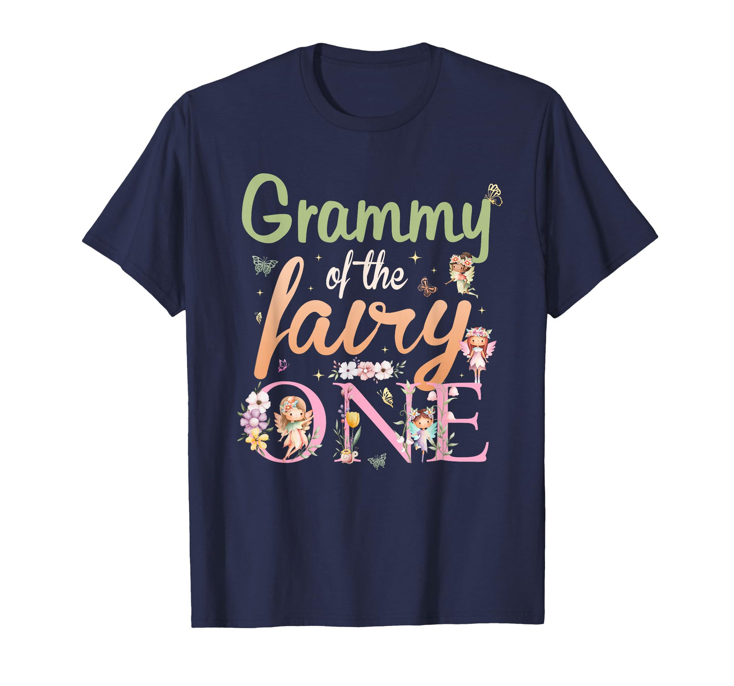Grammy of The Fairy One 1St Birthday Girl Family Matching T-Shirt