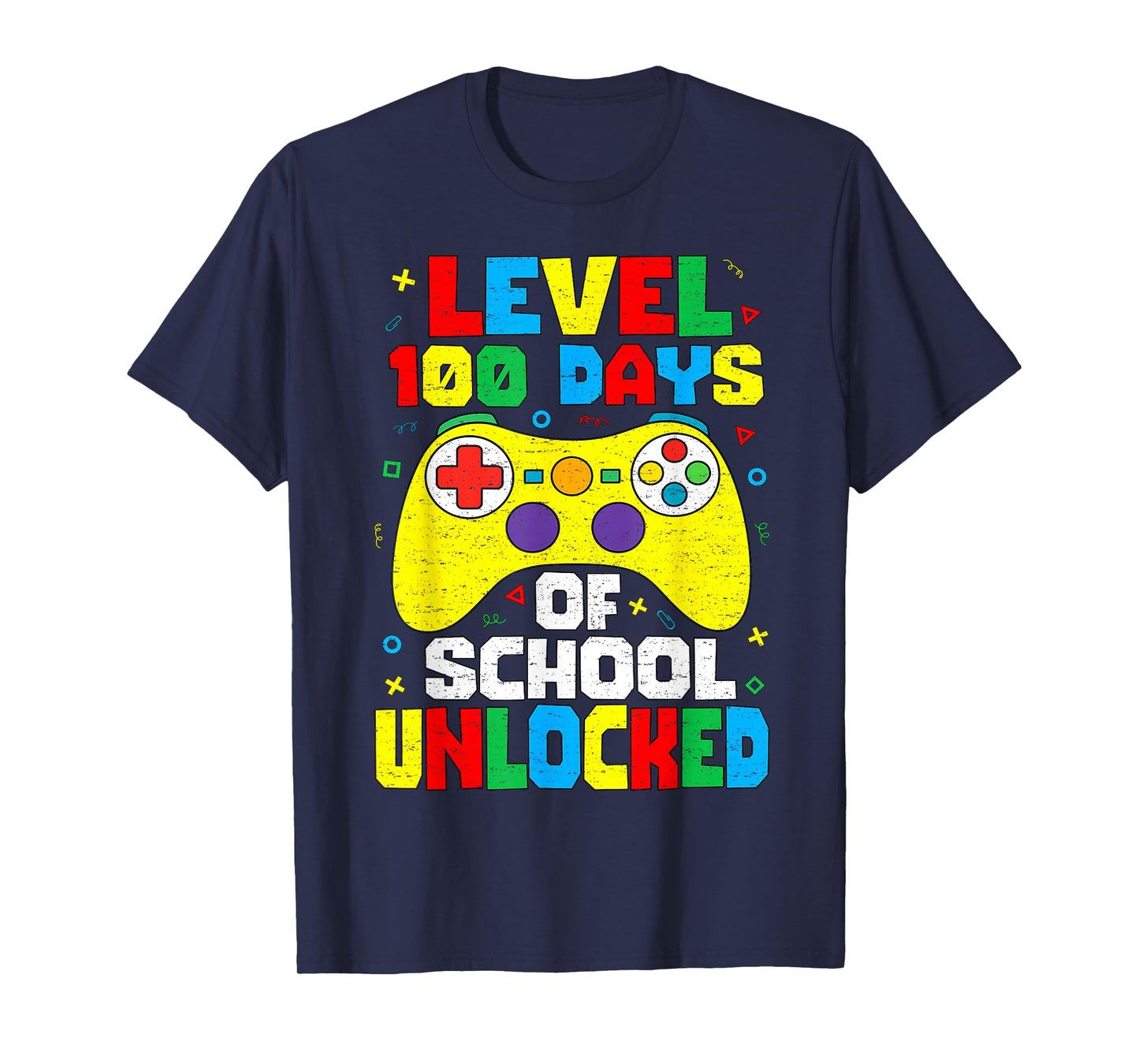Level 100 Days of School Unlocked Gamer Video Games Boy Kids T-Shirt