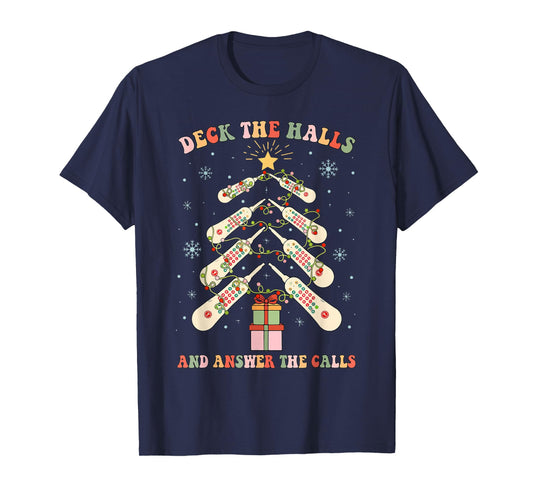 Funny CNA Nurse Christmas Medical Xmas Trees Nursing Nurses T-Shirt