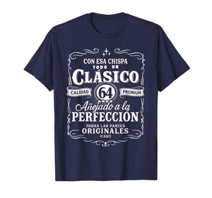 Vintage 64th Birthday Men Funny Cumpleaños 64 Spanish Gag T-Shirt