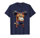 Funny Weightlifting Gym Workout Cat with Boxing Gloves Anime T-Shirt