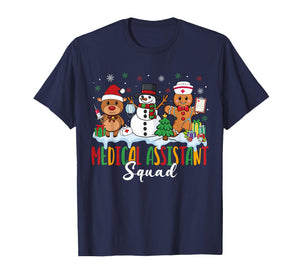 Medical Assistant Squad Reindeer Gingerbread Christmas T-Shirt