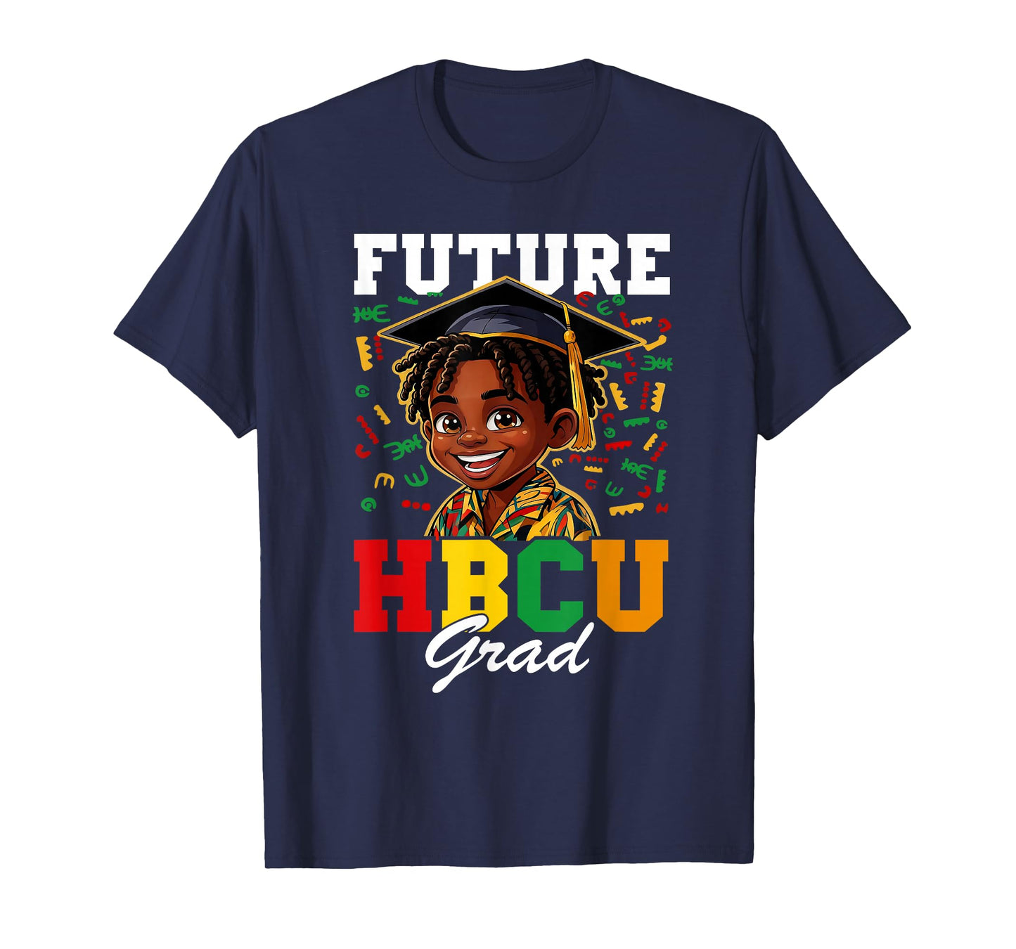 Future HBCU Grad Kids Black Boy Afro Black History Month Kid T-Shirt