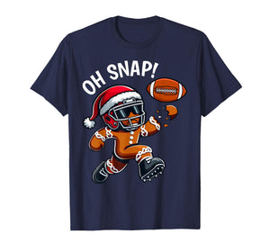 Oh Snap Gingerbreadman Football Christmas Shirts Boys Kids T-Shirt