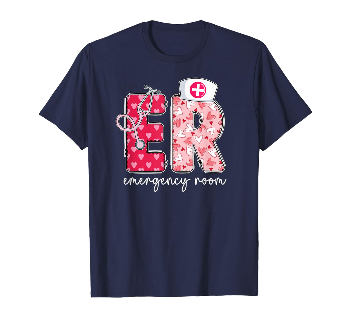 ER Nurse Valentine Emergency Room Nurse Valentines Day T-Shirt