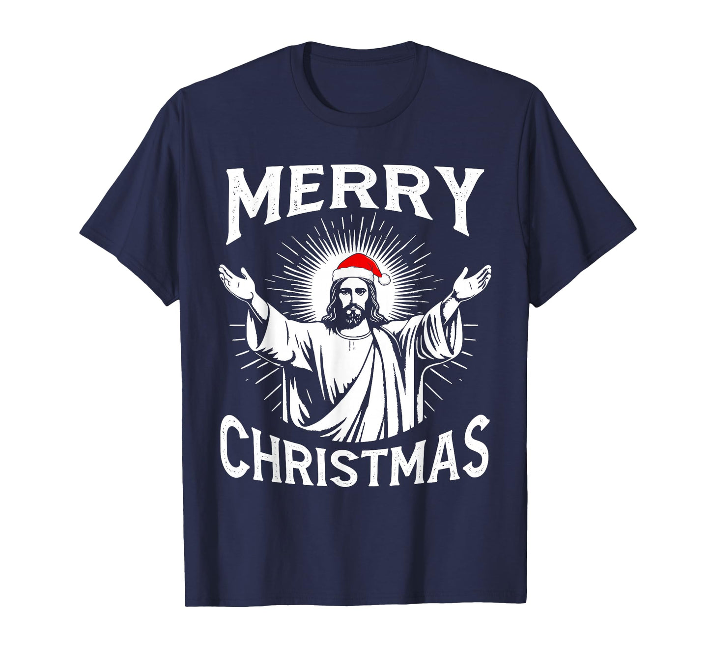Merry Christmas Christian Jesus Pajamas Pjs Xmas Men Women T-Shirt