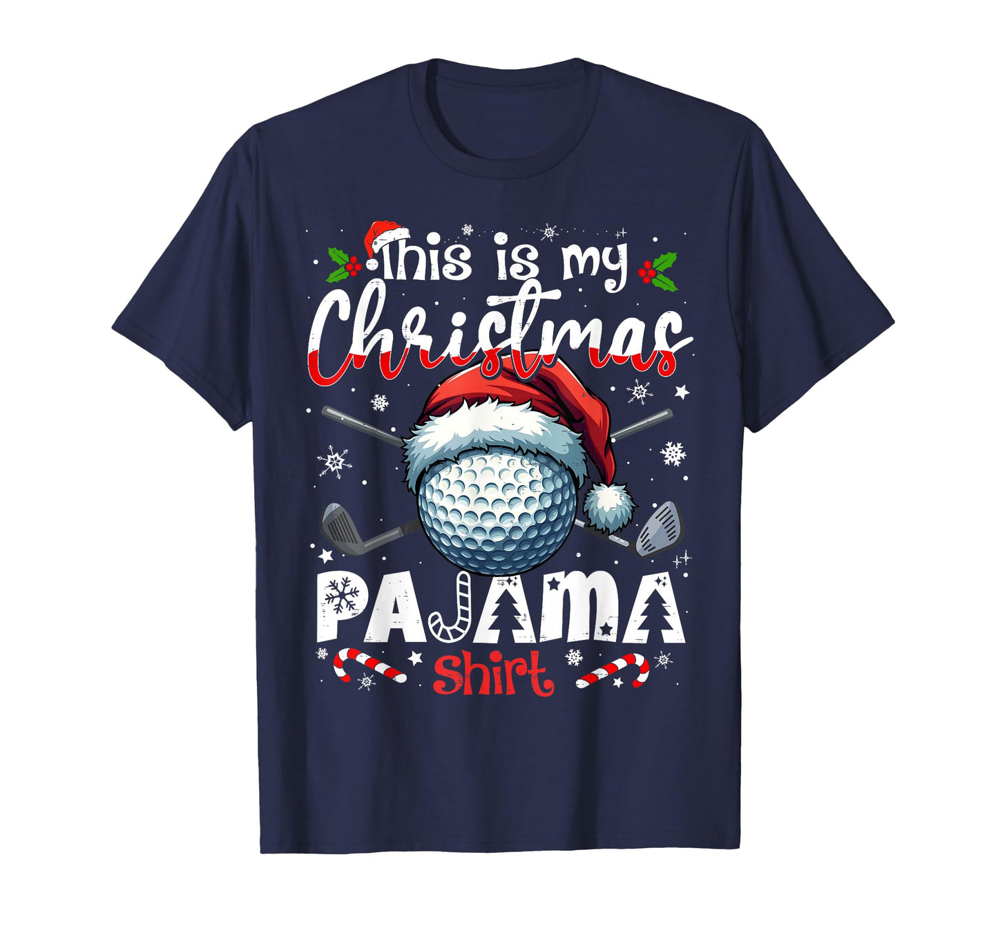 This is My Christmas Pajama Shirt Golf Xmas PJs Boys Men T-Shirt