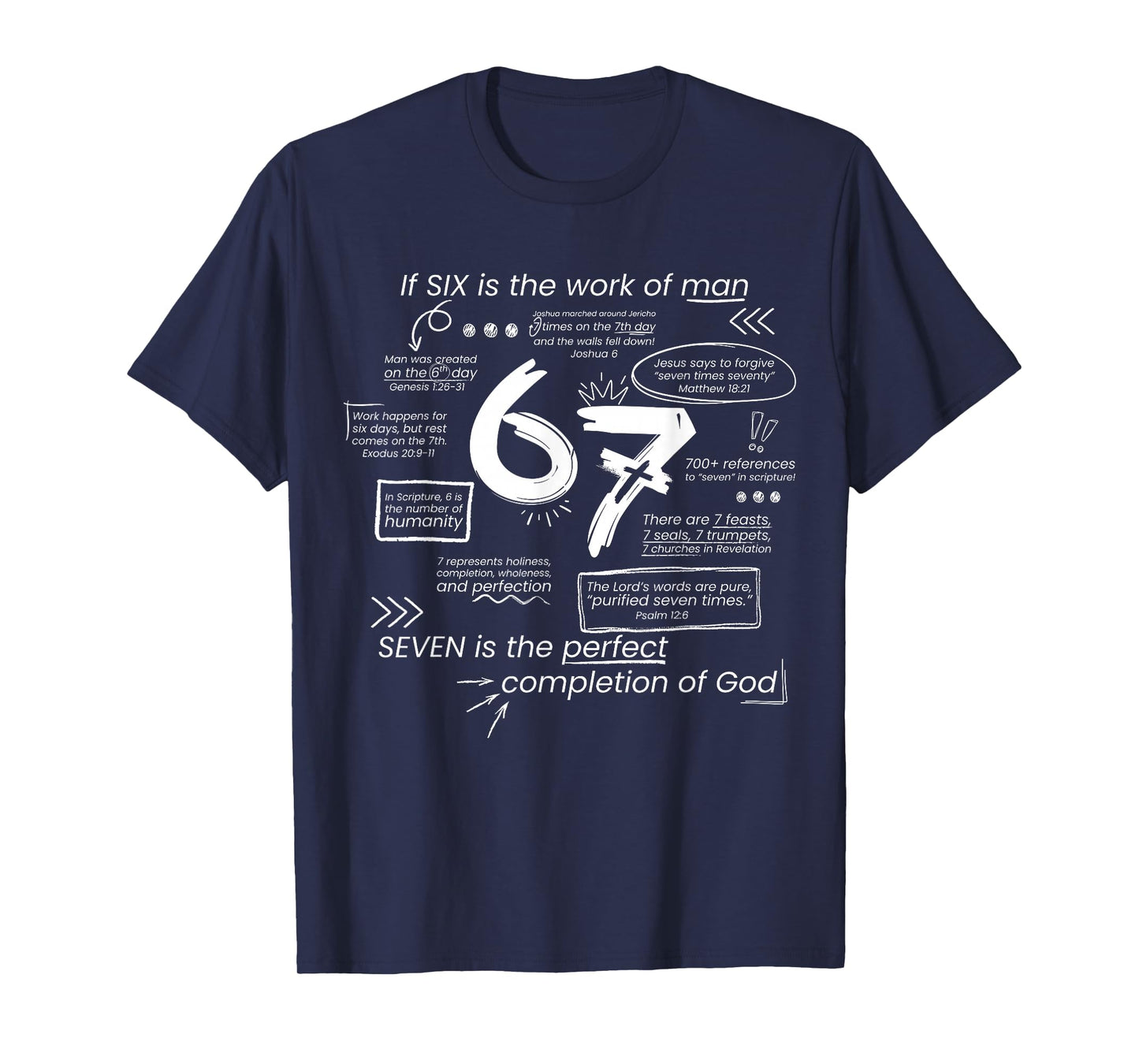 The Perfect Completion of God 67 Meme Christian Bible T-Shirt