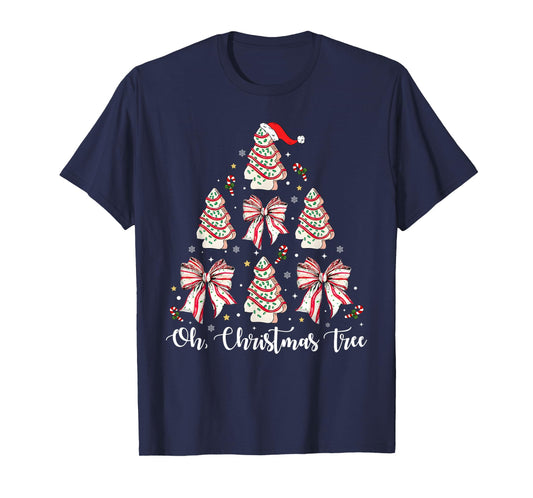 Oh Christmas Tree Cakes Debbie Becky Jen Cake Lovers Xmas T-Shirt