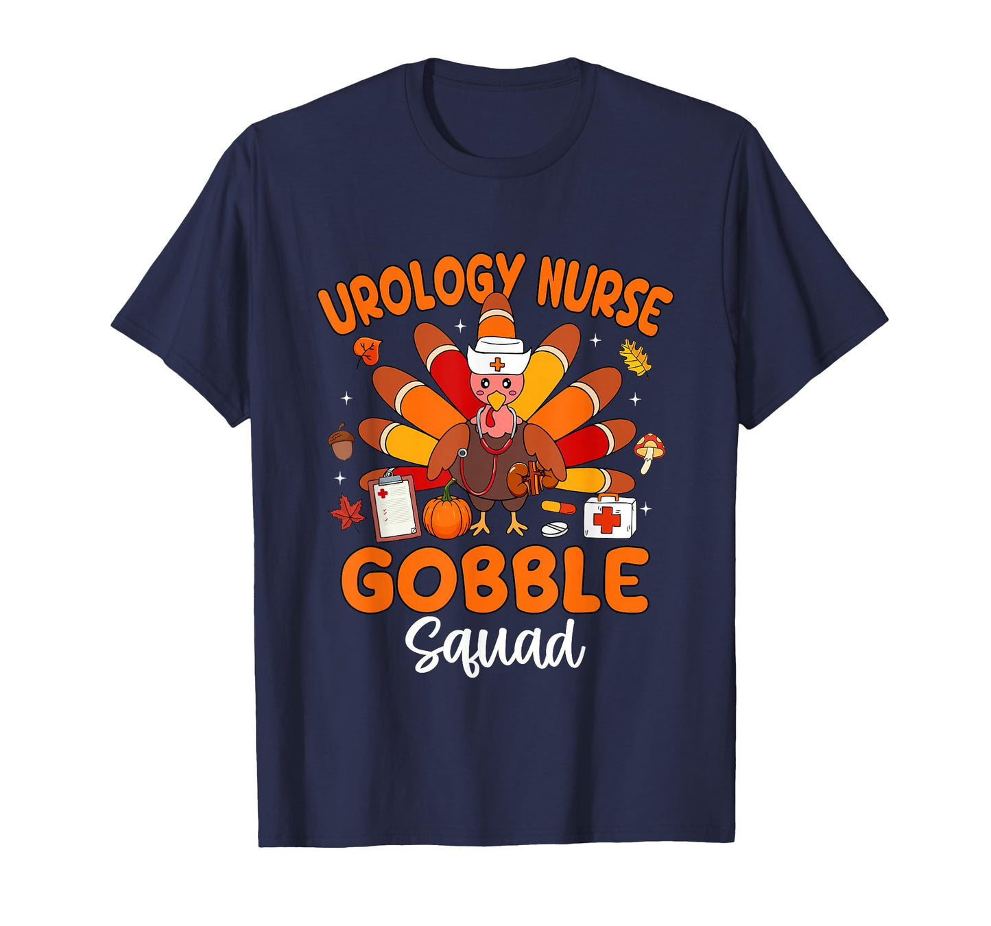 Urology Nurse Gobble Squad Turkey Stethoscope Thanksgiving T-Shirt