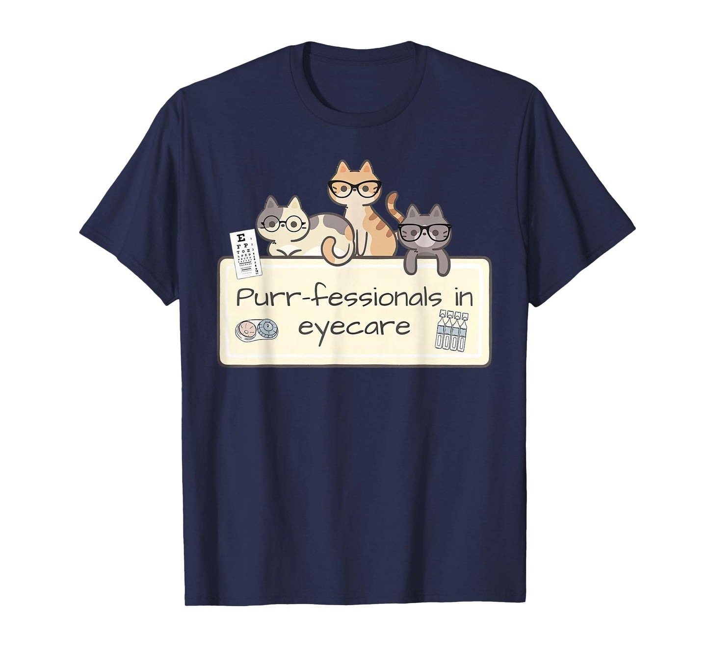Cute Cats Optometry Eye Dr Optician Ophthalmologist Eye Care T-Shirt