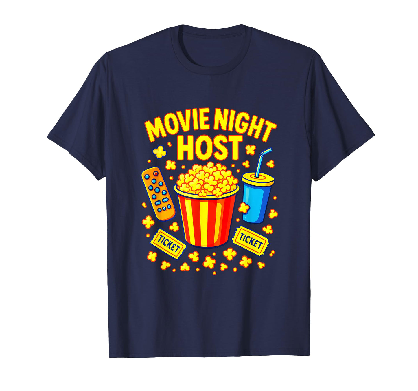 Movie Night Host - Popcorn Cinema Theater Fun T-Shirt