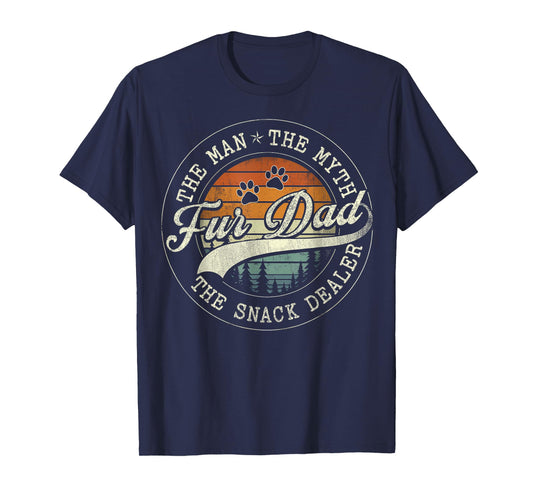 Fur Dad The Myth The Snack Dealer Fathers Day Dog Dad Men T-Shirt