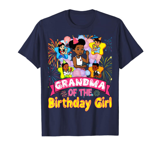Grandma of Birthday Girl Gracie Birthday Dolls Girl Party T-Shirt