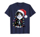 Tuxedo Cat Meow Santa Tuxie Christmas Tree T-Shirt