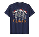 Dancing Skeleton Christmas Lights Santa Hat Xmas Pajamas T-Shirt