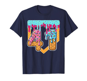 41 Ice Cream Drip Meme Forty One Four Gen Alpha Slang T-Shirt