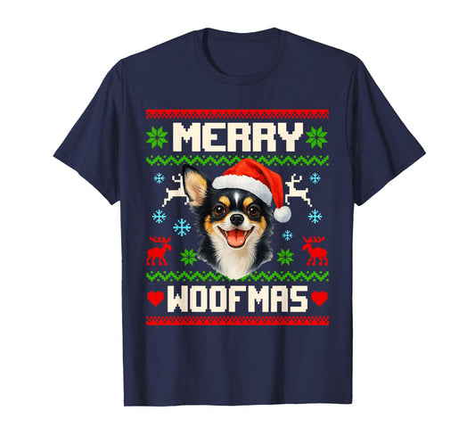 Chihuahua Dog Christmas Ugly Sweater Pet Dog Lover Xmas T-Shirt