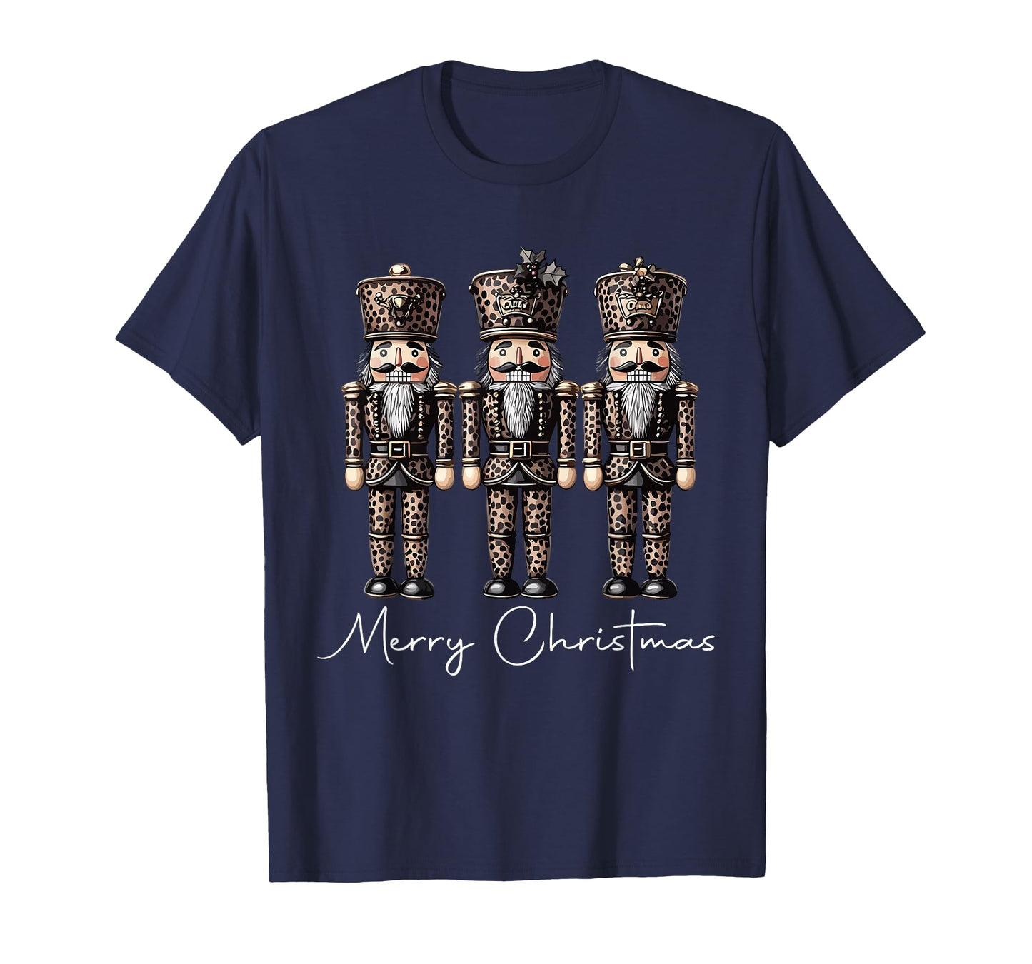 Funny Retro Leopard Nutcrackers Ballet Sugar Plum Fairy Xmas T-Shirt