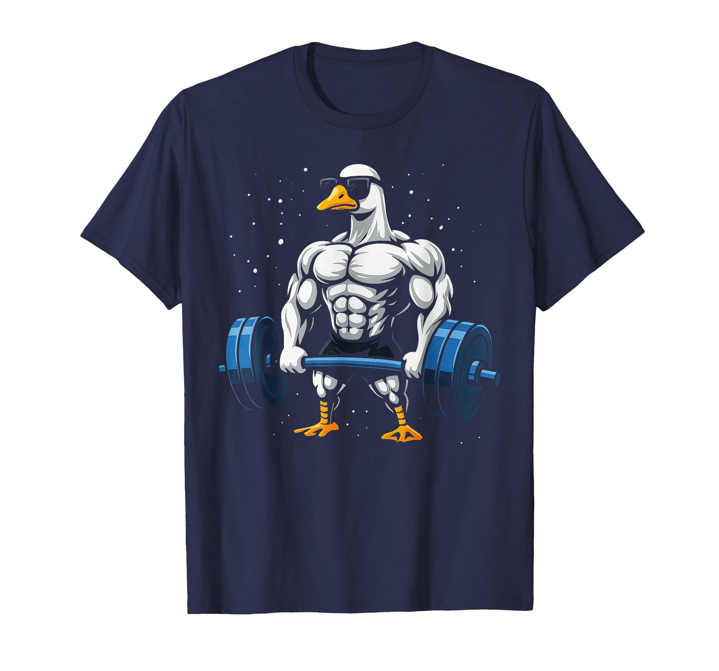 Funny Goose Deadlifting Fitness Animal Bodybuilding T-Shirt