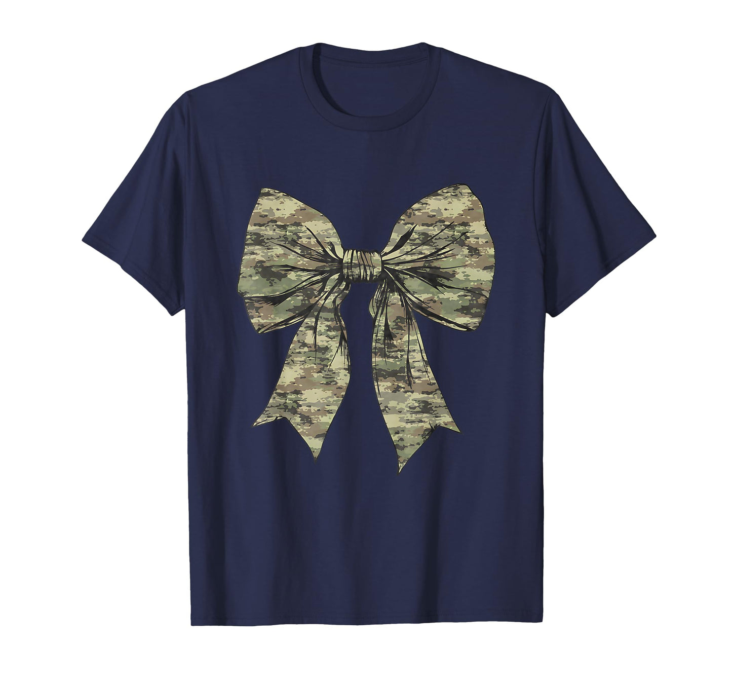 Camouflage Old Camo Bow Camo Coquette Bow Hunting Women Girl T-Shirt