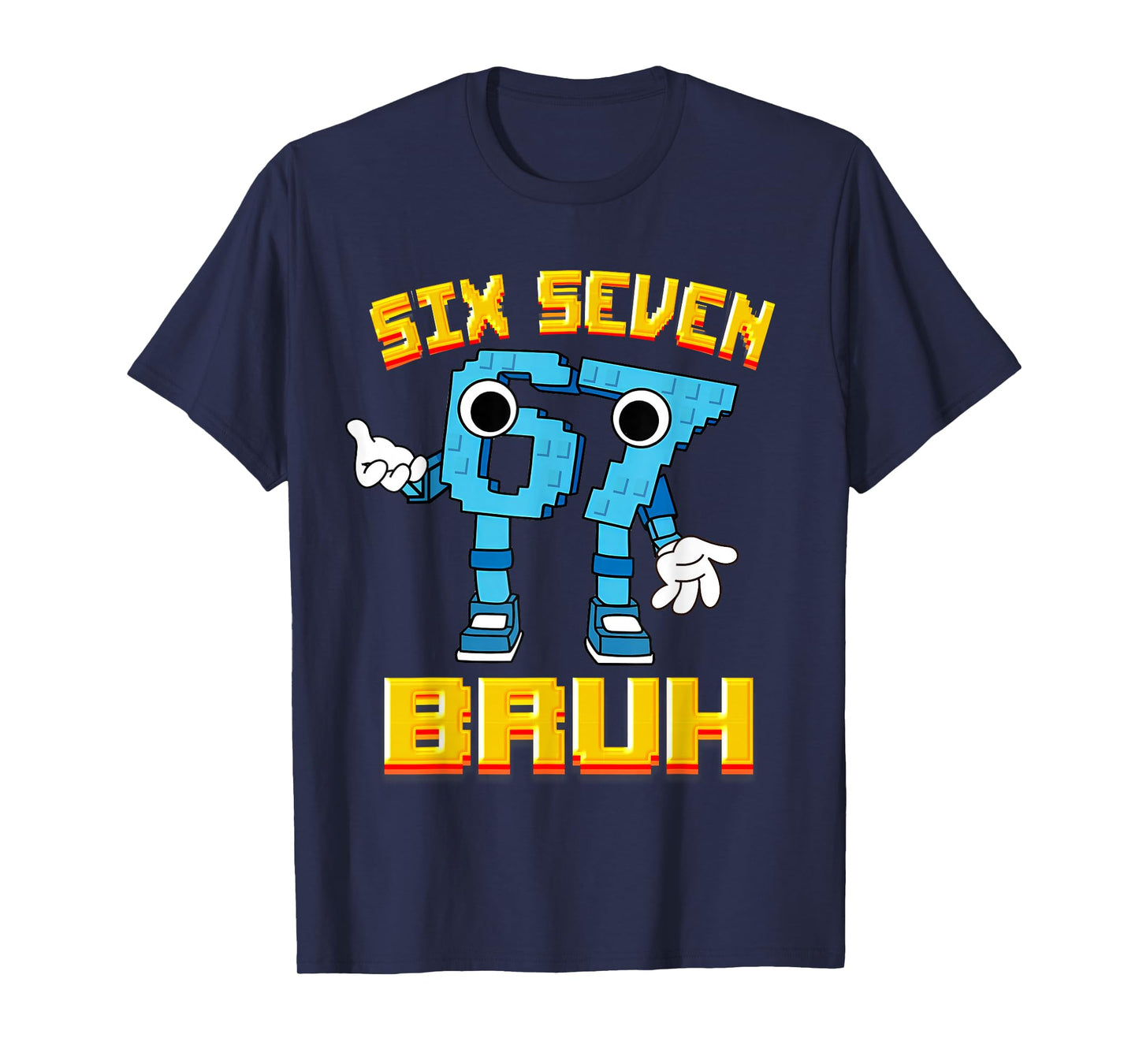 Boys Girls Kids Italian Brainrot Meme 67 Six Seven Bruh T-Shirt