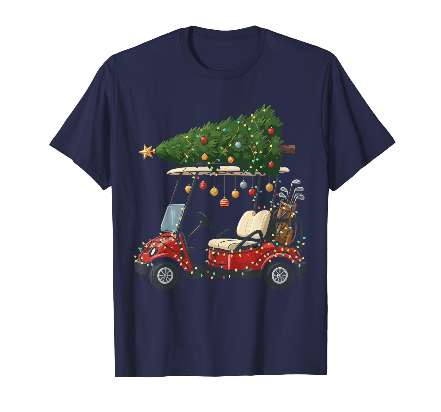 This is How I Roll Golf Cart Christmas Funny Sport Golfer T-Shirt