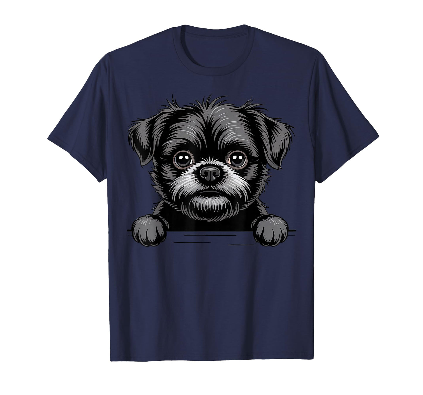 Affenpinscher Funny Peeking Pocket Puppy Monkey Dog Lover T-Shirt