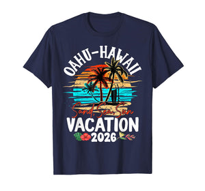 Oahu Hawaii 2026 Vacation Beach Matching Family Group T-Shirt
