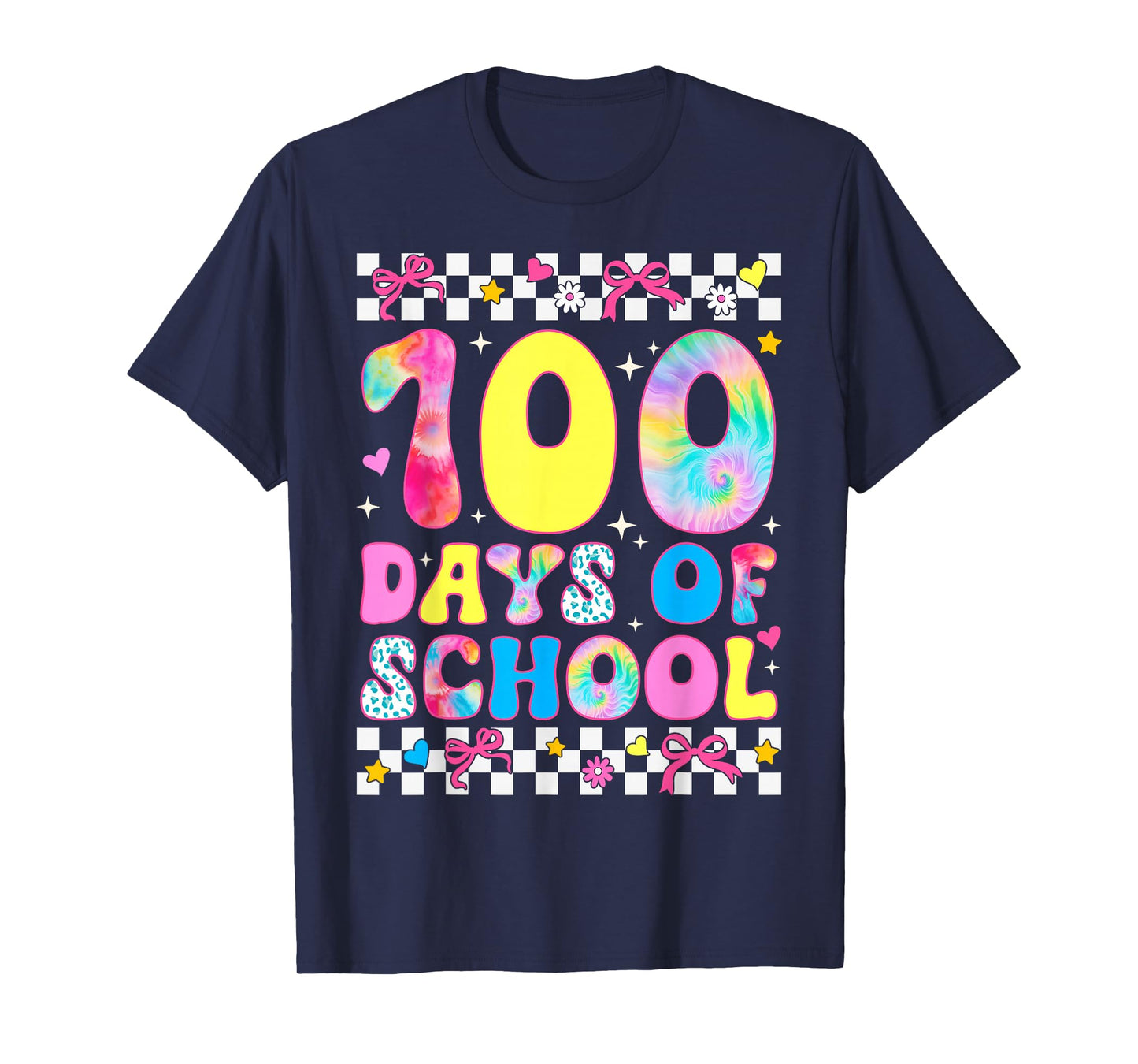 100 Days of School Tie Dye 100th Day of School Boys Girls T-Shirt