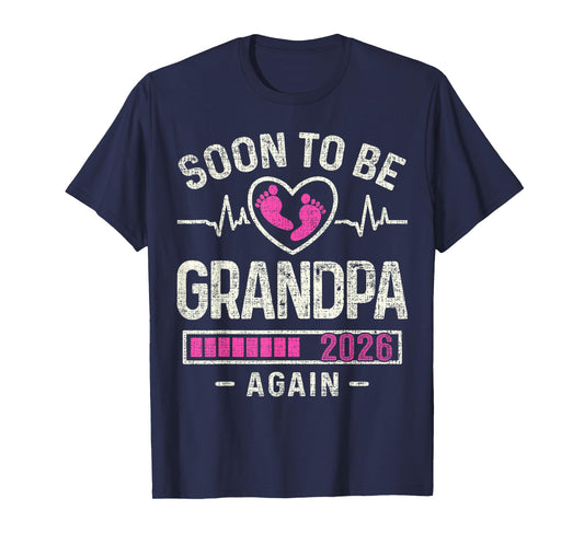 Soon to Be Grandpa Again 2026 Expecting Baby Grandfather T-Shirt
