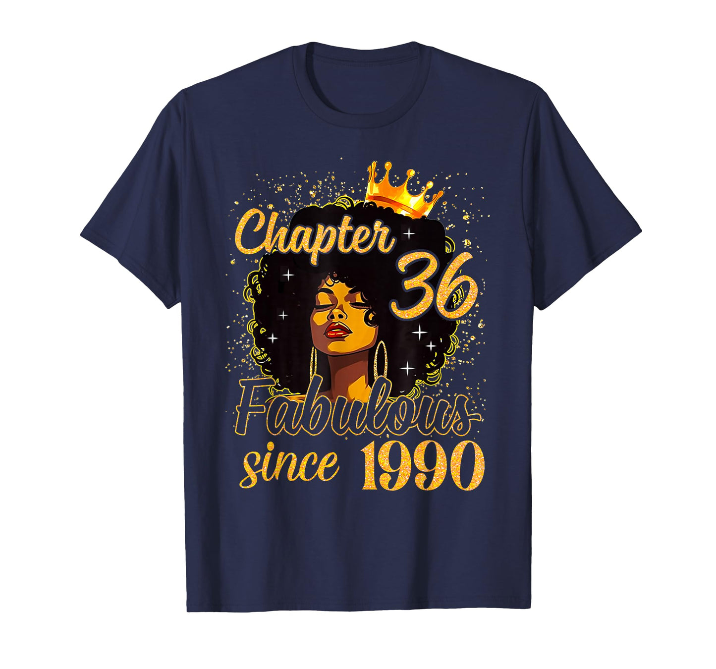 Chapter 36 Fabulous Since 1990 Birthday Women Melanin T-Shirt