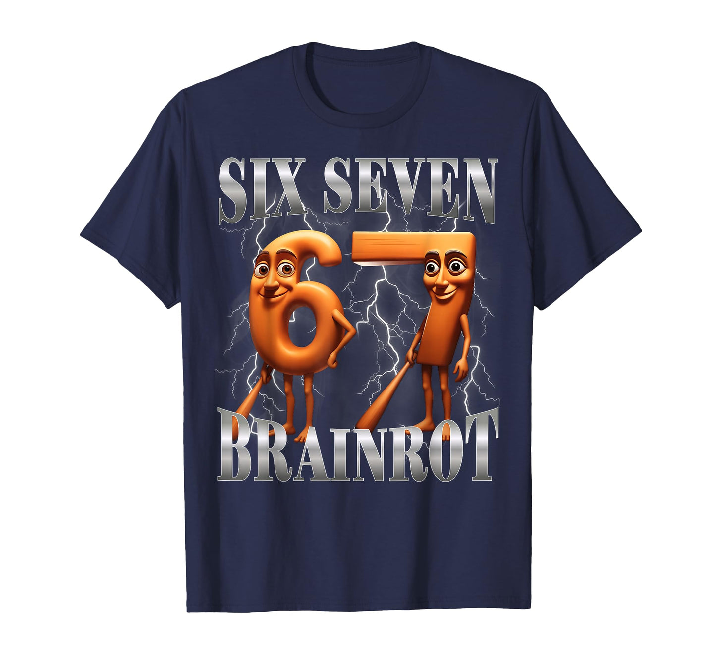 Funny 67 Italian Brainrot Tung Tung Sahur Six Seven Meme T-Shirt