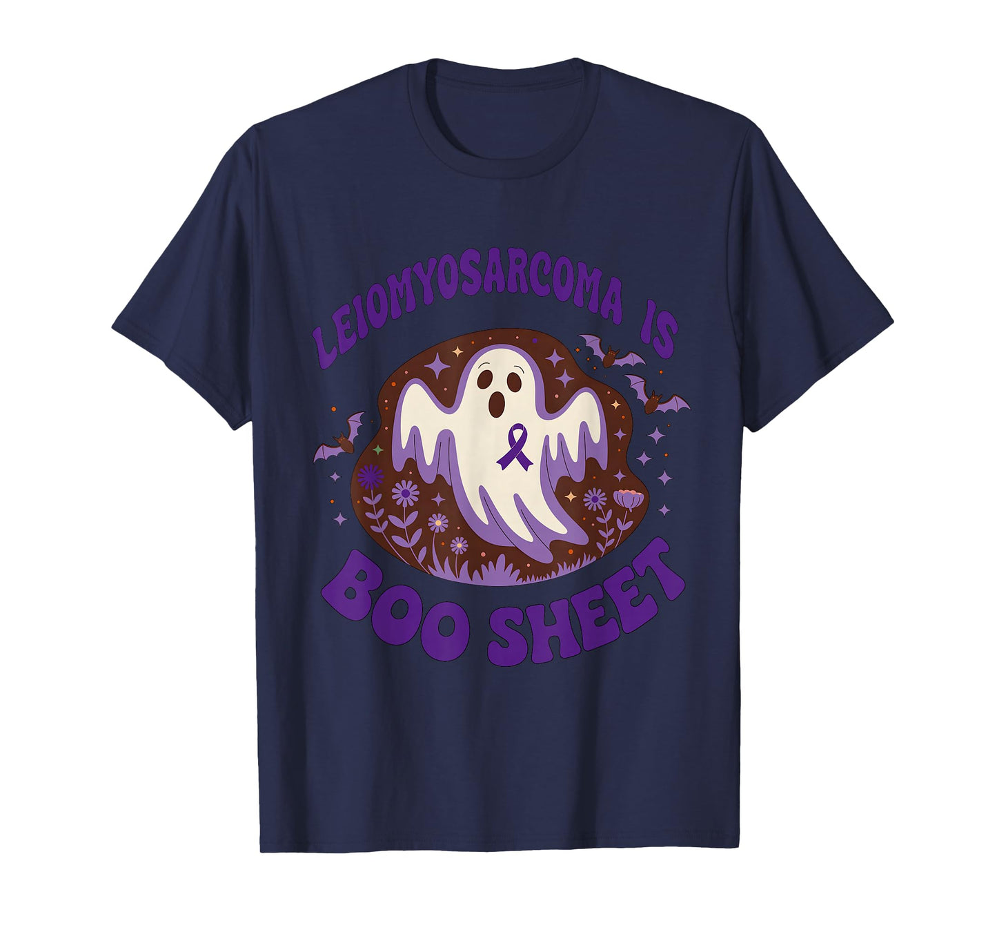 Leiomyosarcoma Awareness Boo Sheet Funny Ghost Halloween T-Shirt