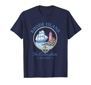 Vintage Rhode Island The Ocean State Tshirt T-Shirt